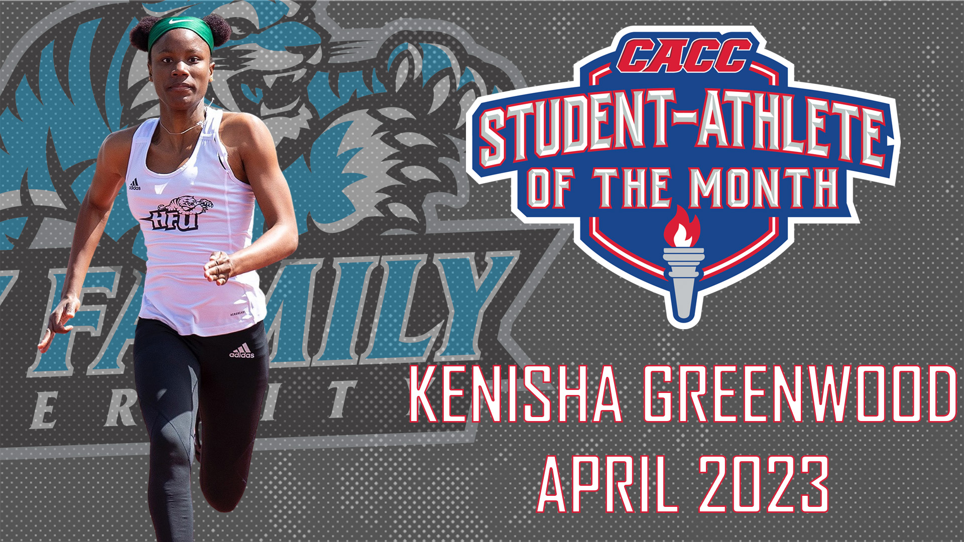 HFU's Kenisha Greenwood Named CACC S-A of the Month for April 2023