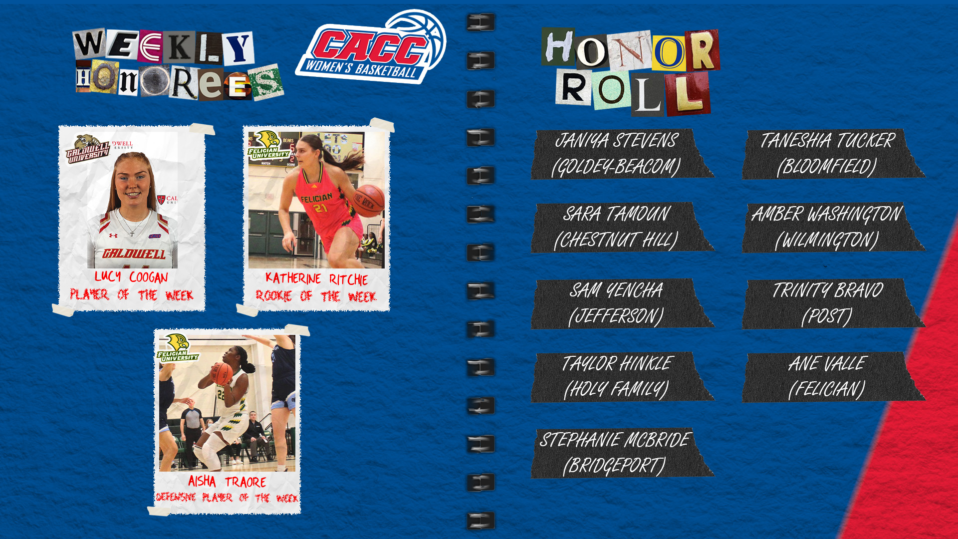 CACC Women's Basketball Weekly Honorees (2-12-24)