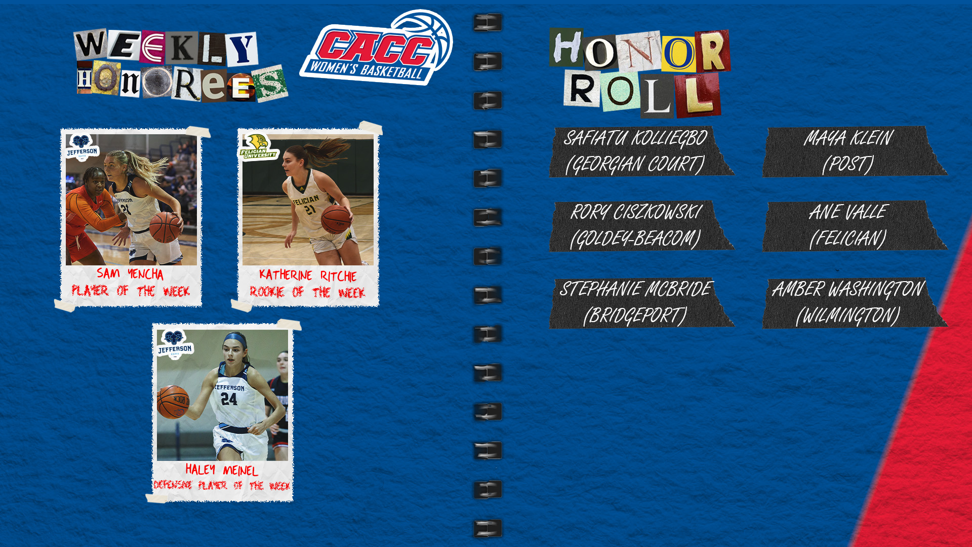CACC Women's Basketball Weekly Honorees (3-4-24)