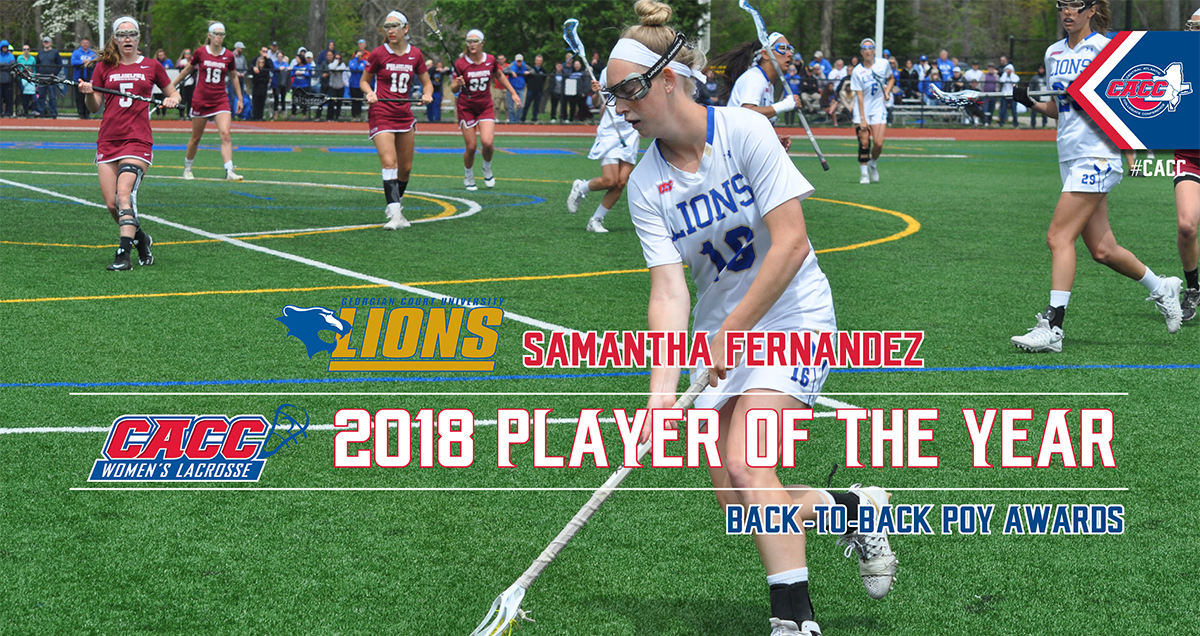 Samantha Fernandez Named CACC WLAX Player of the Year for Second Season in a Row