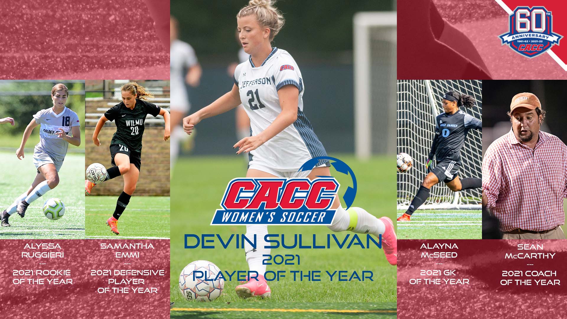 2021 CACC WSOC All Conference & Major Awards