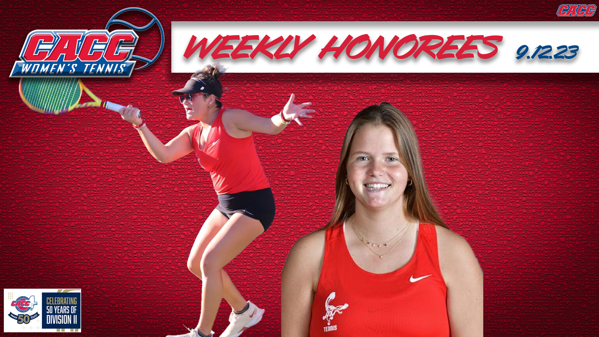 CACC Women's Tennis Weekly Honorees (9-12-23)