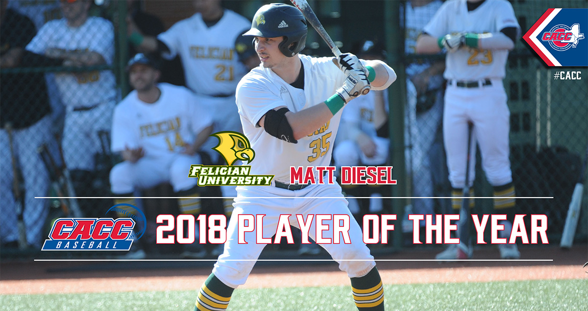 Felician's Matt Diesel Named 2018 CACC Baseball Player of the Year; All-Conference Teams Announced