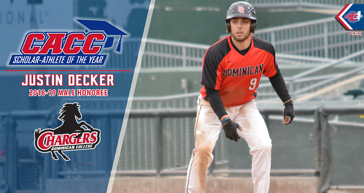 Dominican's Justin Decker Named 2018-19 CACC Male Scholar-Athlete of the Year