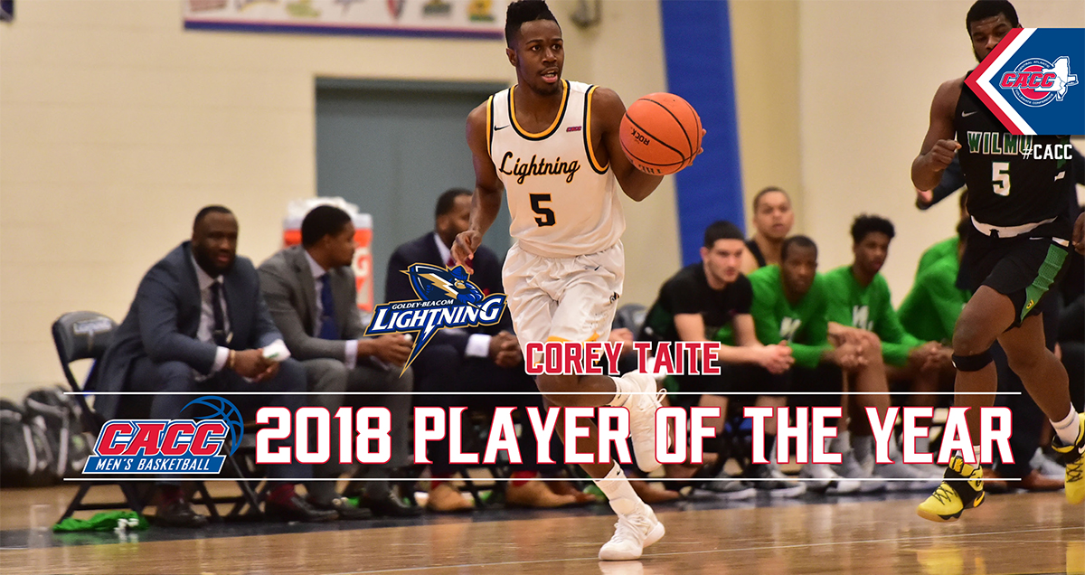 Goldey-Beacom's Corey Taite Named 2018 CACC MBB Player of the Year; All-League Teams Announced
