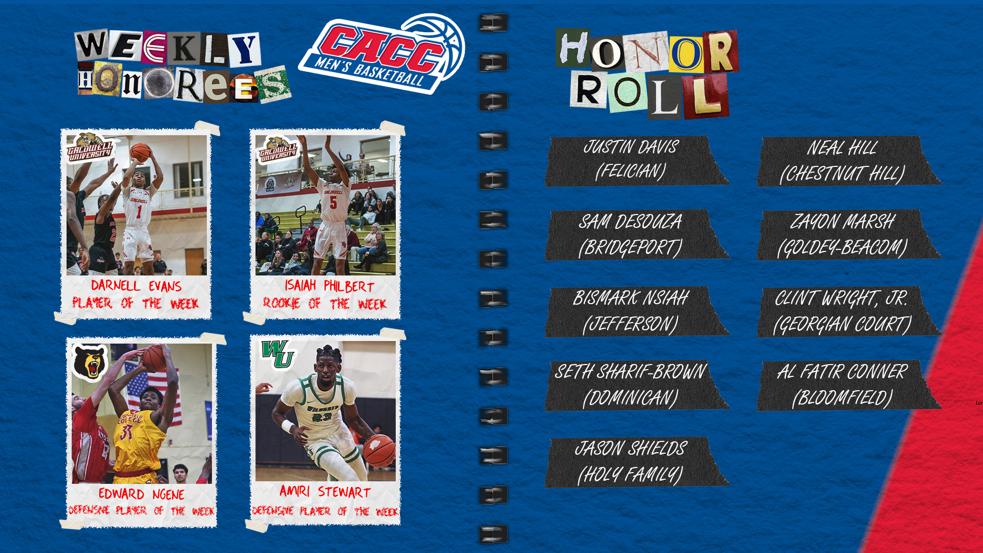 CACC Men's Basketball Weekly Honorees (2-12-24)