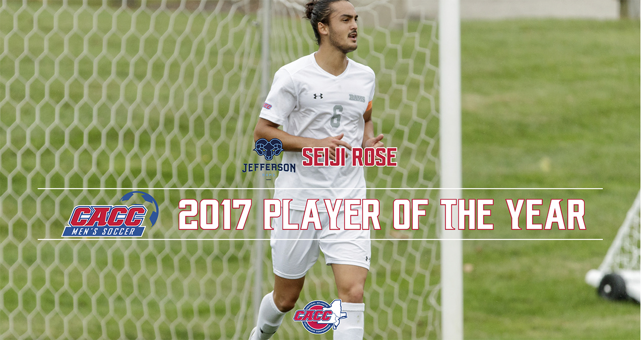 Jefferson's Seiji Rose Named 2017 CACC MSOC Player of the Year; All-Conference Teams Announced