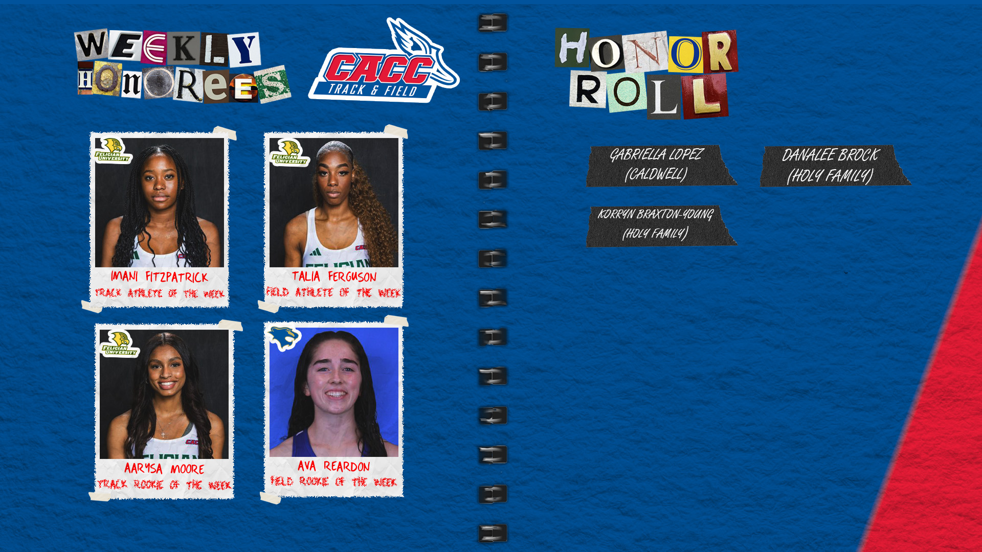 CACC Women's Track &amp; Field Weekly Honorees (4-23-24)