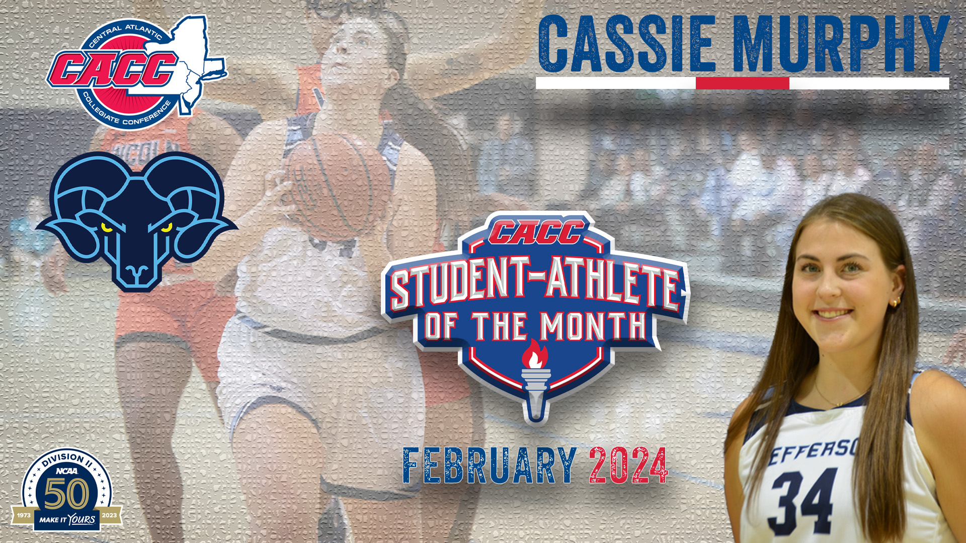 Jefferson's Cassie Murphy CACC S-A of the Month for February