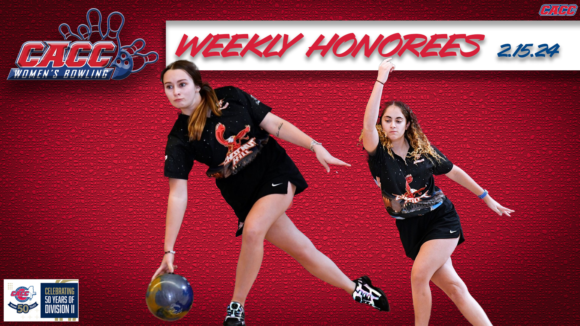 CACC Women's Bowling Weekly Honorees (2-15-24)
