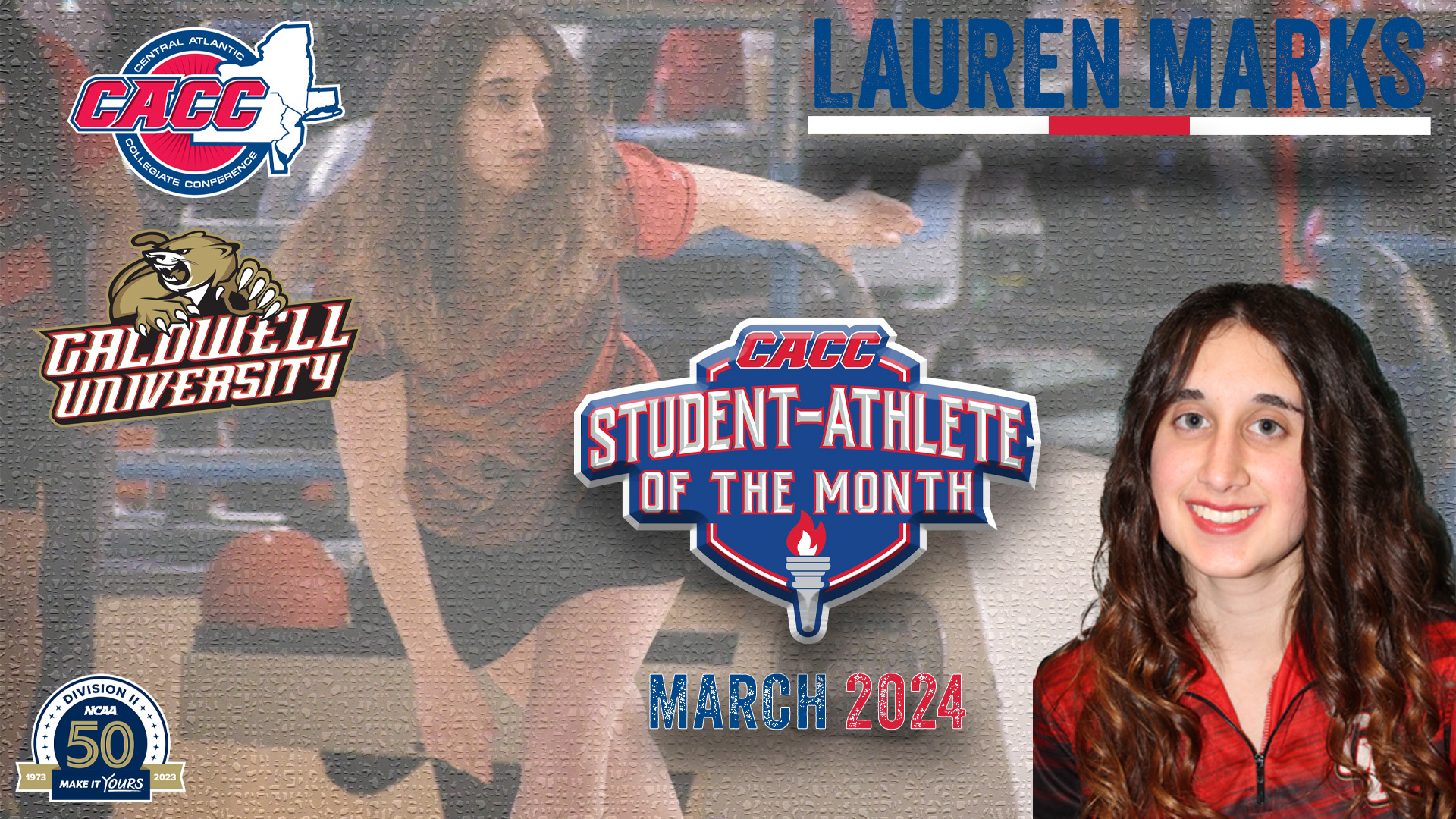 Caldwell's Lauren Marks Named CACC March S-A of the Month