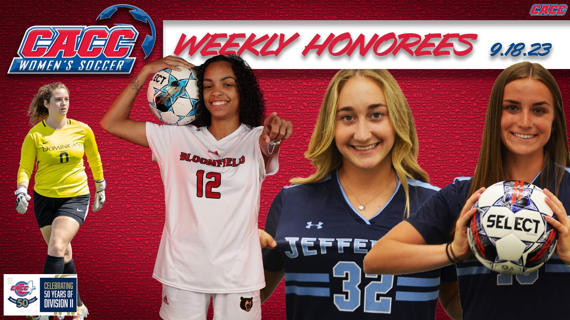 CACC Women's Soccer Weekly Honorees (9-18-23)
