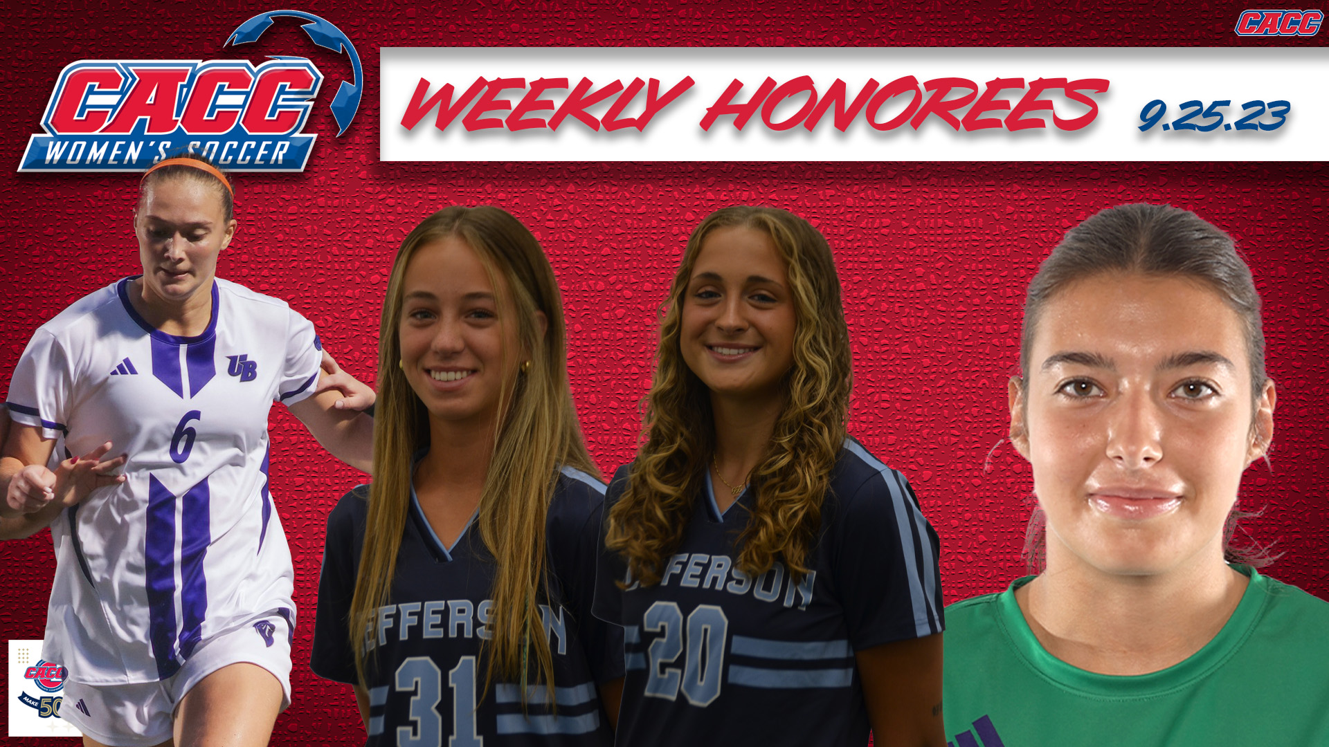 CACC Women's Soccer Weekly Honorees (9-25-23)