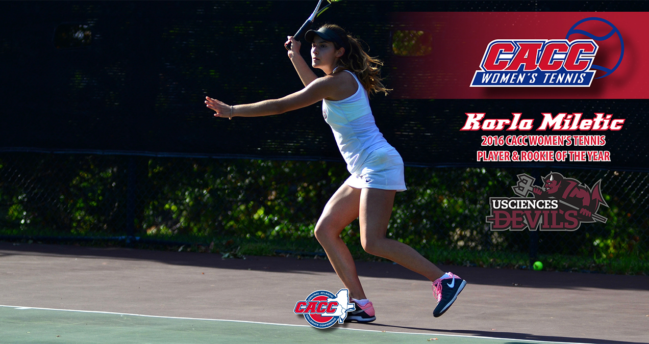 USciences' Karla Miletic Named 2016 CACC Women's Tennis Player and Rookie of the Year