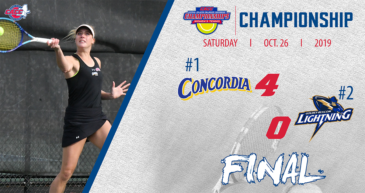 #1 Concordia Claims 2019 CACC Women's Tennis Championship with 4-0 Triumph over #2 Goldey-Beacom