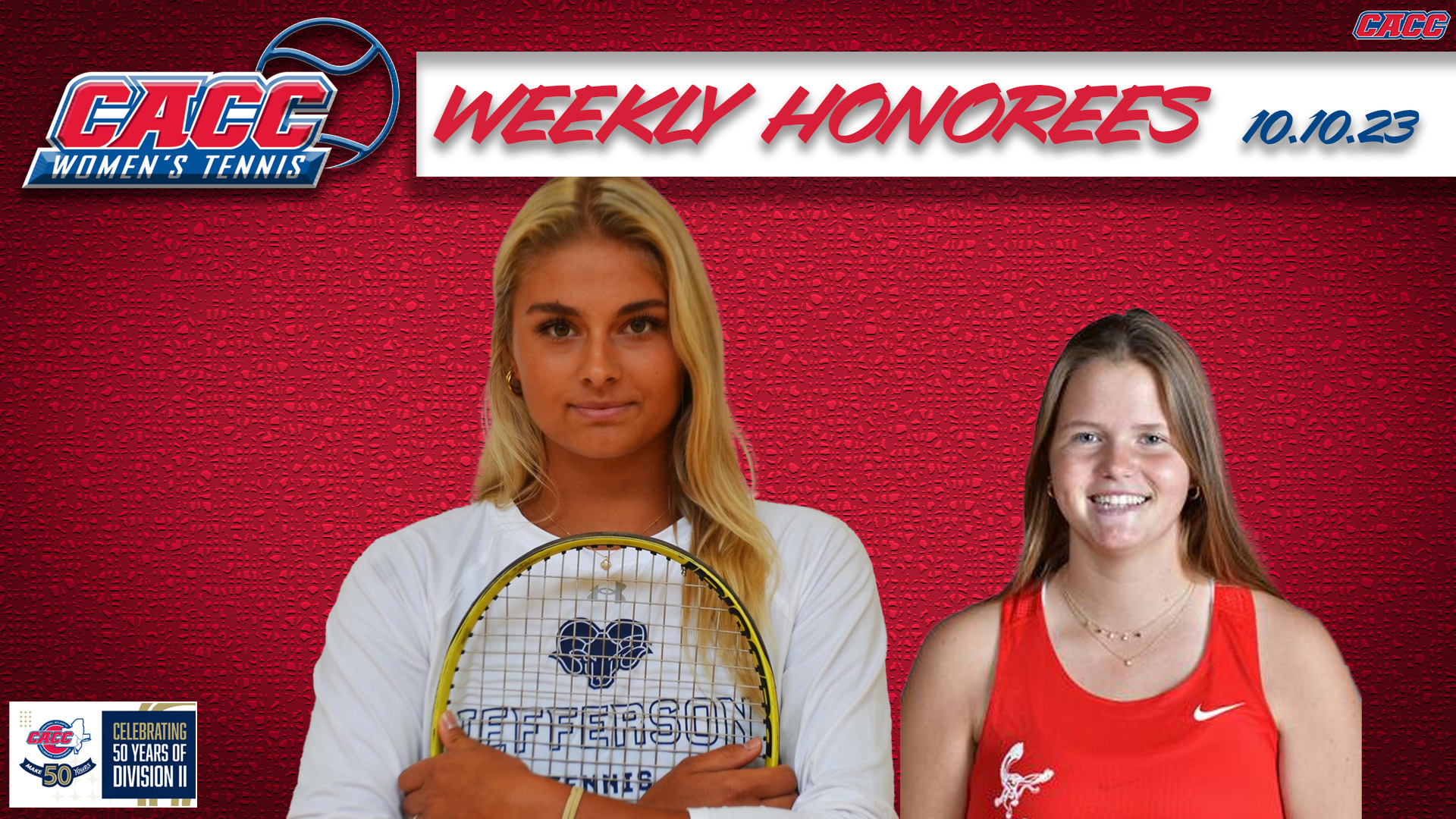CACC Women's Tennis Weekly Honorees (10-10-23)