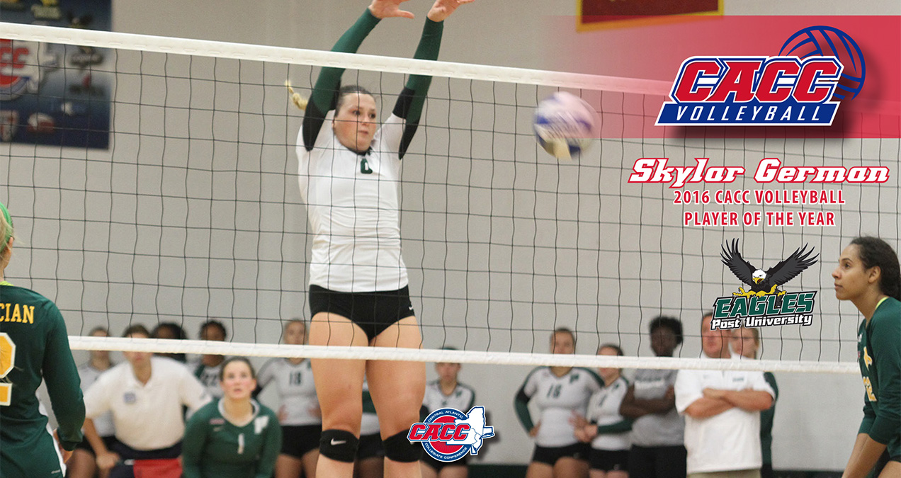 Post's Skylar German Named CACC Volleyball Player of the Year for the Third Season in a Row