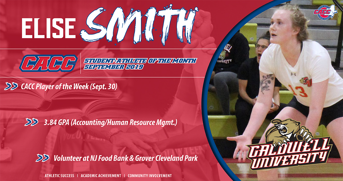 Caldwell Volleyball's Elise Smith Named CACC Student-Athlete of the Month for September