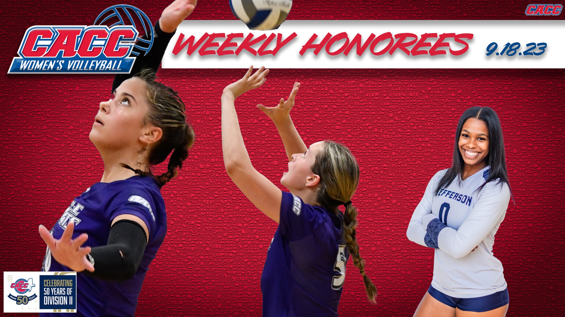 CACC Women's Volleyball Weekly Honorees (9-18-23)