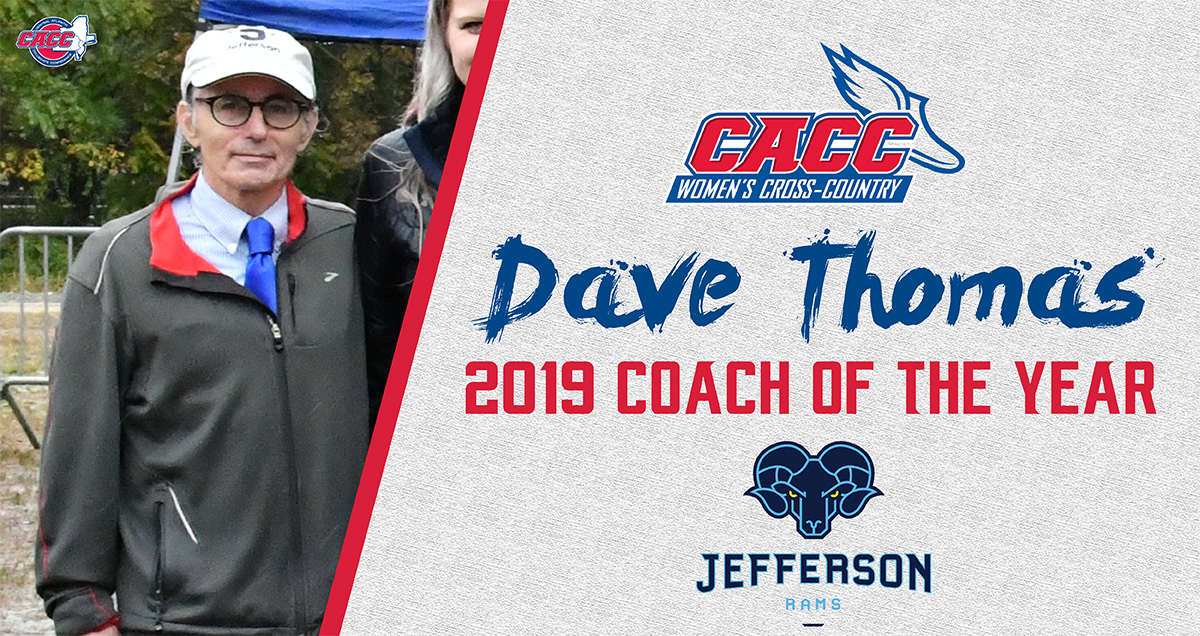 Jefferson's Dave Thomas Named 2019 CACC Women's Cross Country Coach of the Year