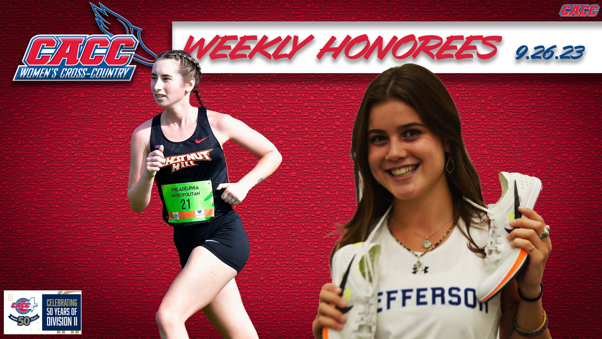 CACC Women's Cross Country Weekly Honorees (9-26-23)